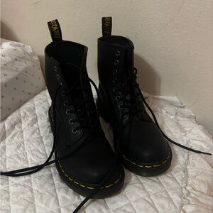 Doc Martens 1460 Black Leather Lace Up Boots- the original